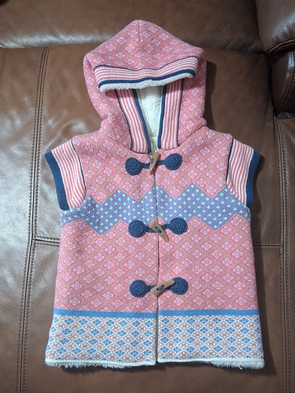Matilda Jane Size 6 WARM HUGS Vest Hood Sherpa Lined Make Believe Girls
